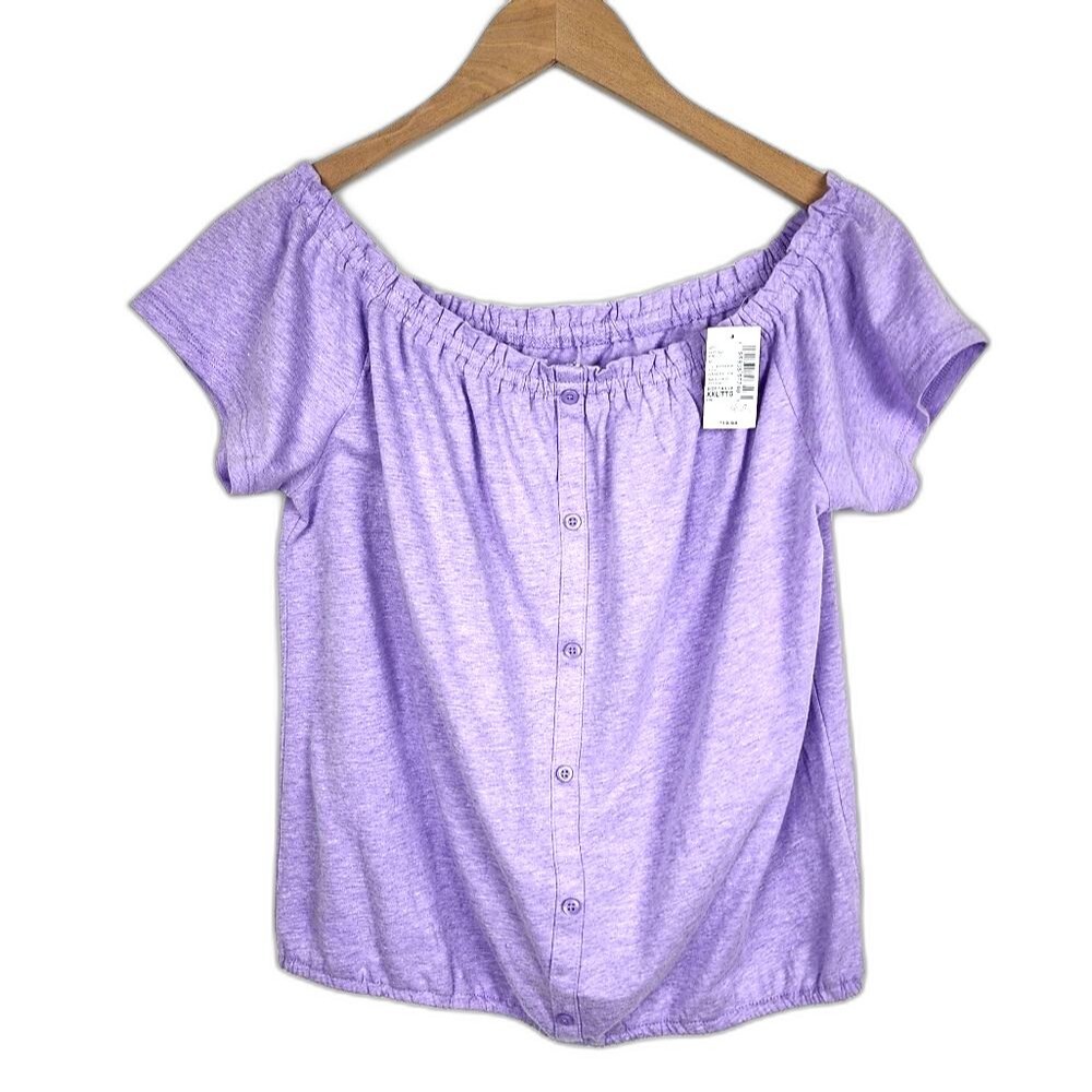 The Children's Place Violet Short Sleeve Off Shoulder Top Girls Size XXL (16)